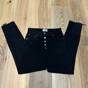 AGOLDE Nico High Rise Slim Jeans Raven Black 25